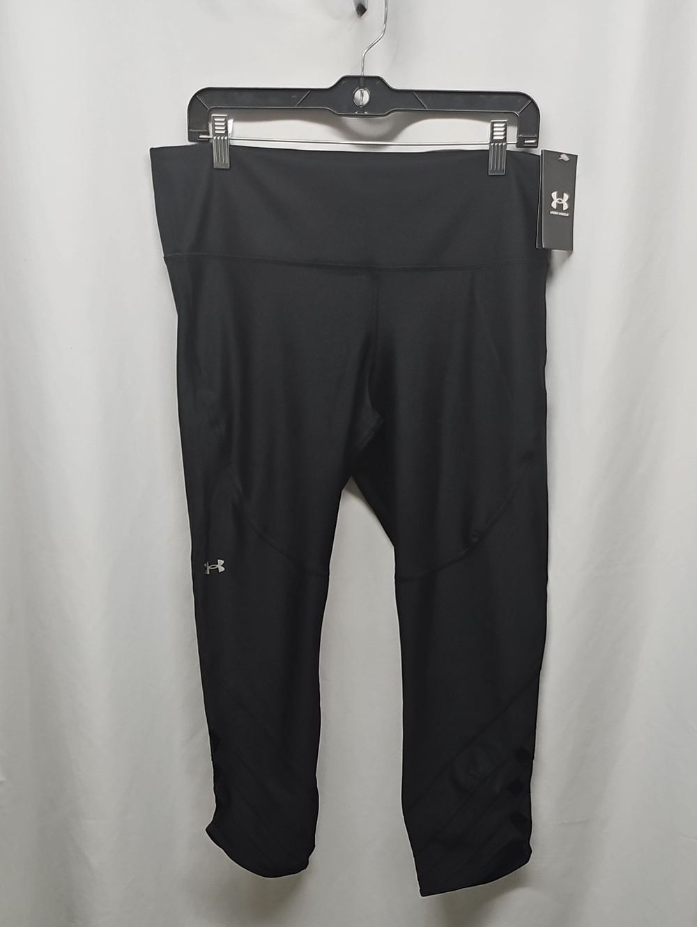 Under Armour Black Capri Workout Leggings with Reflective Logo